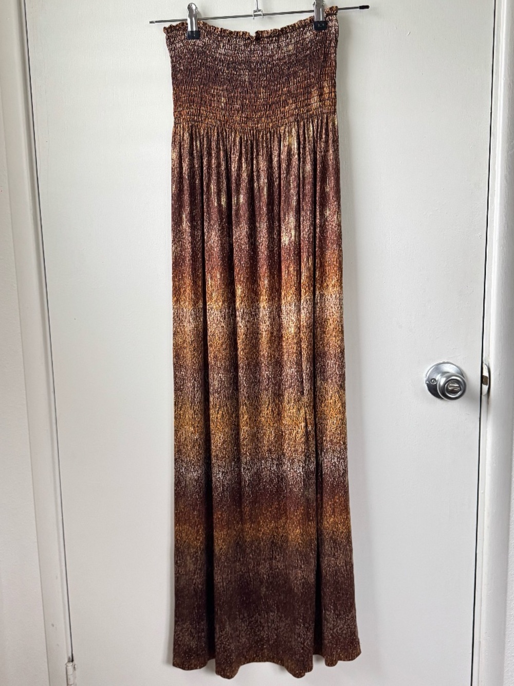 Strapless brown dress, beautiful and soft material!